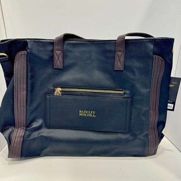 Badgley Mischka -Rose Vegan Leather Tote Weekender CarryOn, bag, duffle bag New - Picture 7 of 10